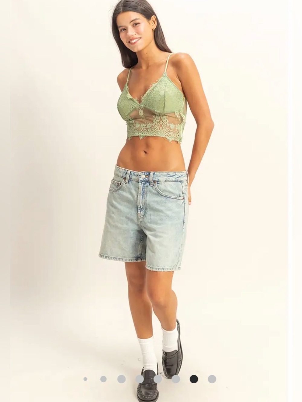 HYFVE Sage Green Sheer Bralette Cami-NWT - Picture 2 of 4